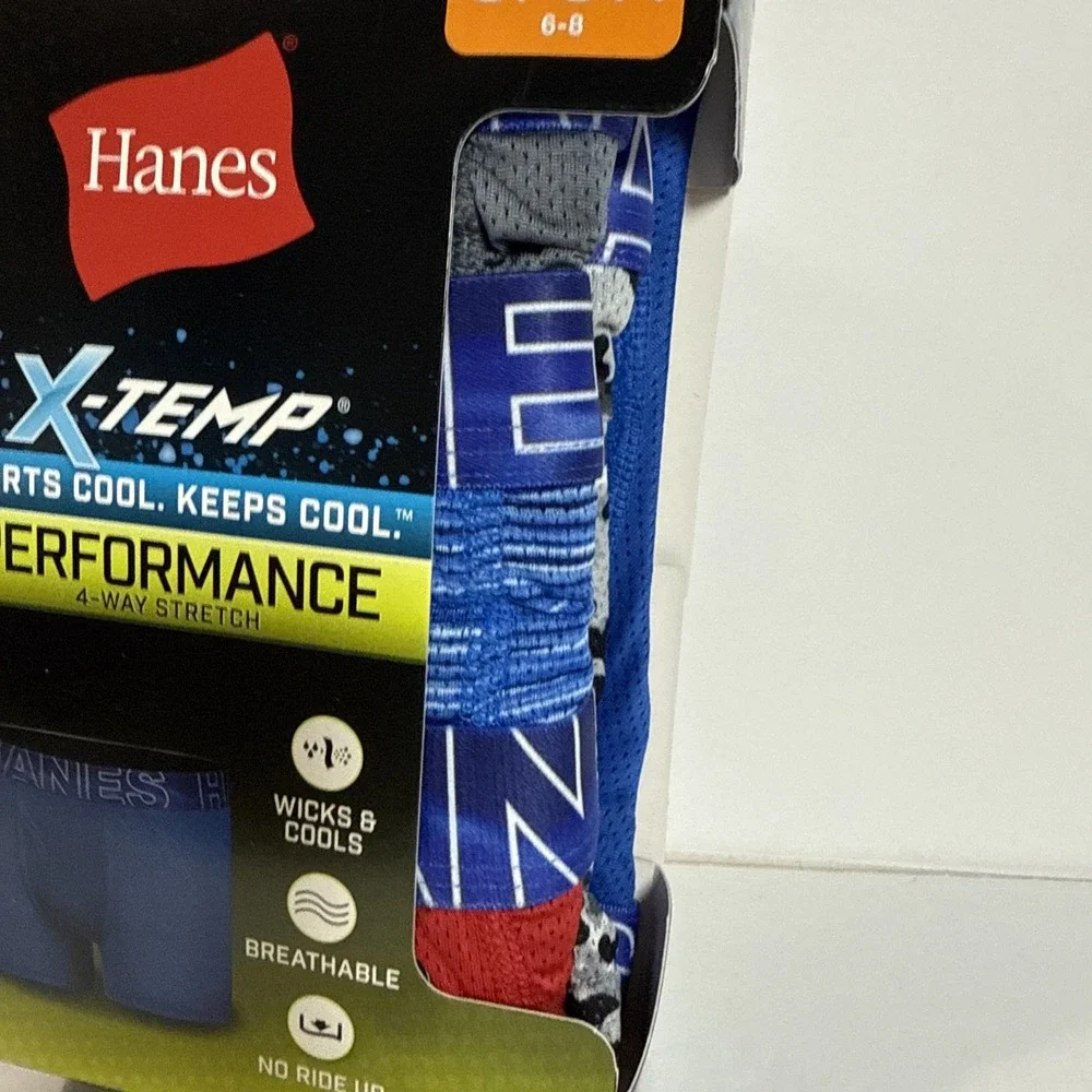 Hanes Boys' Mesh Stretch X-Temp Tagless Boxer Briefs 5 Pack Size Small 6-8‎